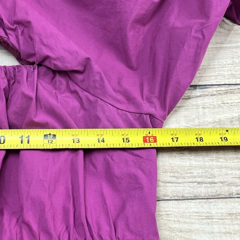 Anthropologie x Mare Mare‎ Mini Dress Sz M Purple Pink Puff Ballon Sleeve Casual